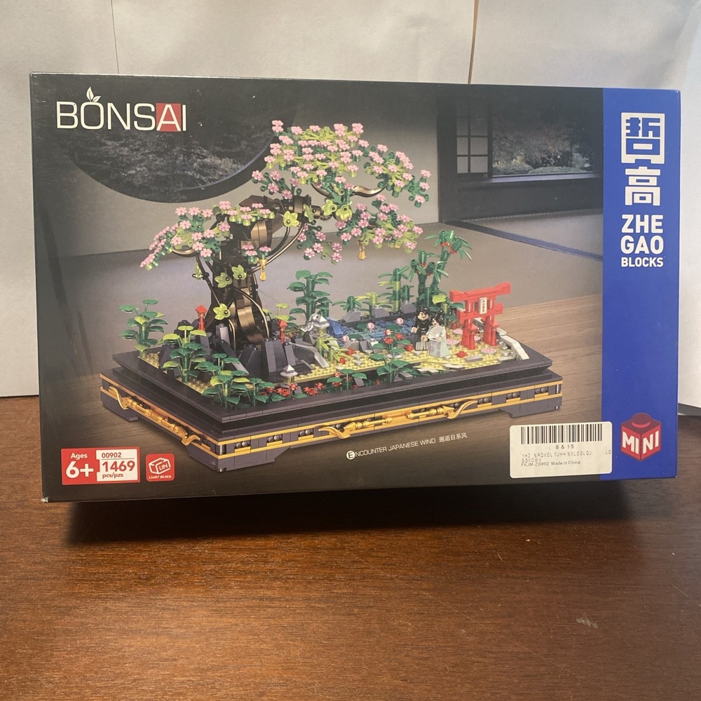 Zhe Gao Blocks Bonsai Encounter Japanese Wind 1469 Pieces, New Sealed